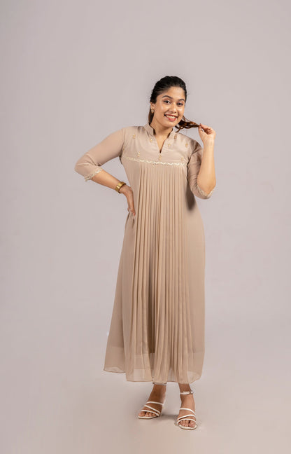 A-Line Kurti with Lace Detailing